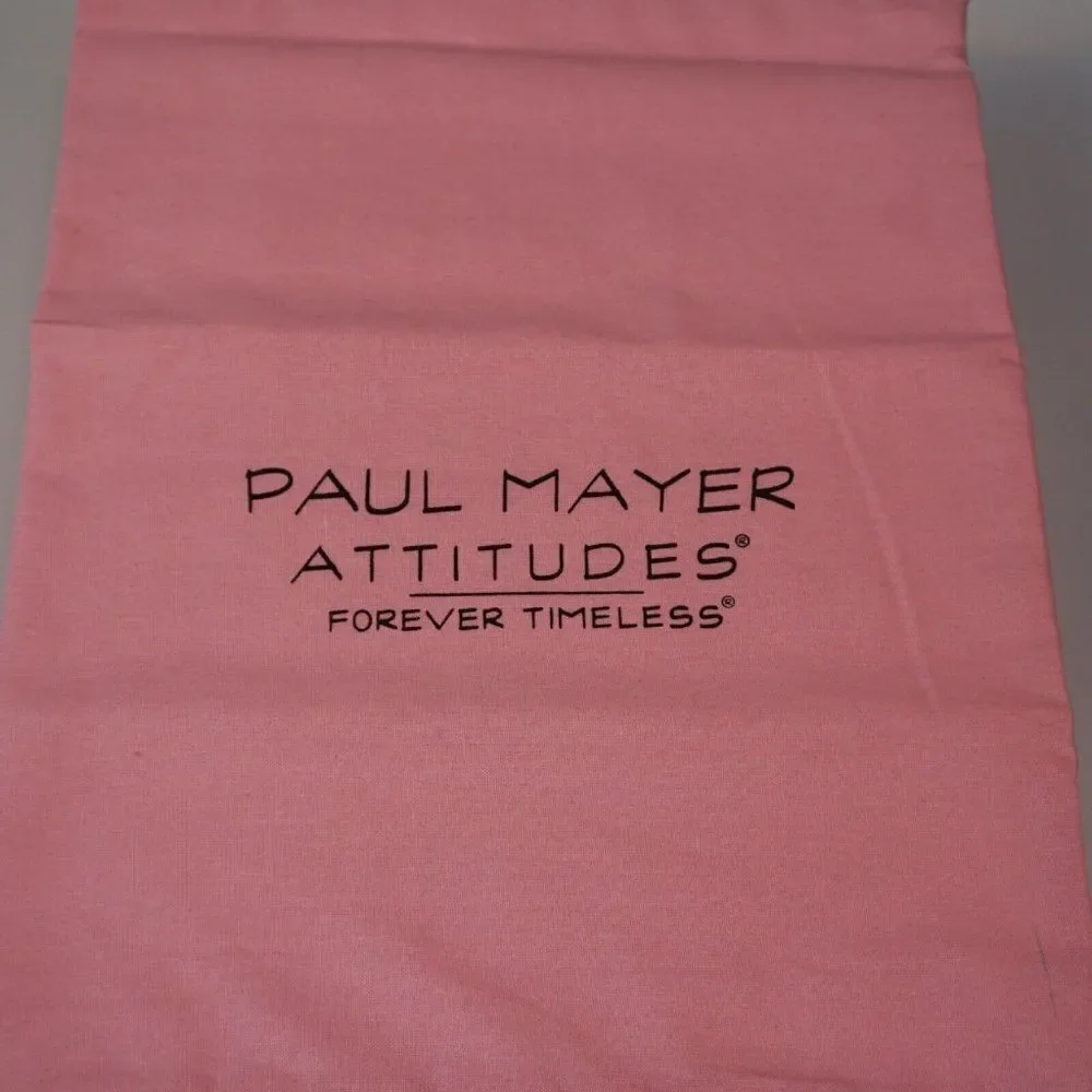 PAUL MAYER ATTITUDES Shoe Dust Bag Pink Drawstring 10